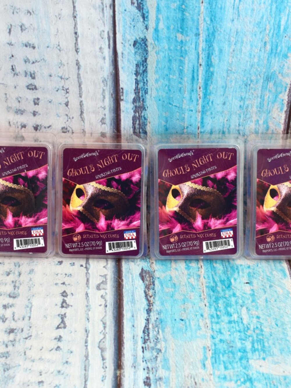 LOT OF 4 Day of the Dead Fragrance GHOULS NIGHT OUT Scented Wax Cubes 2.5 Oz